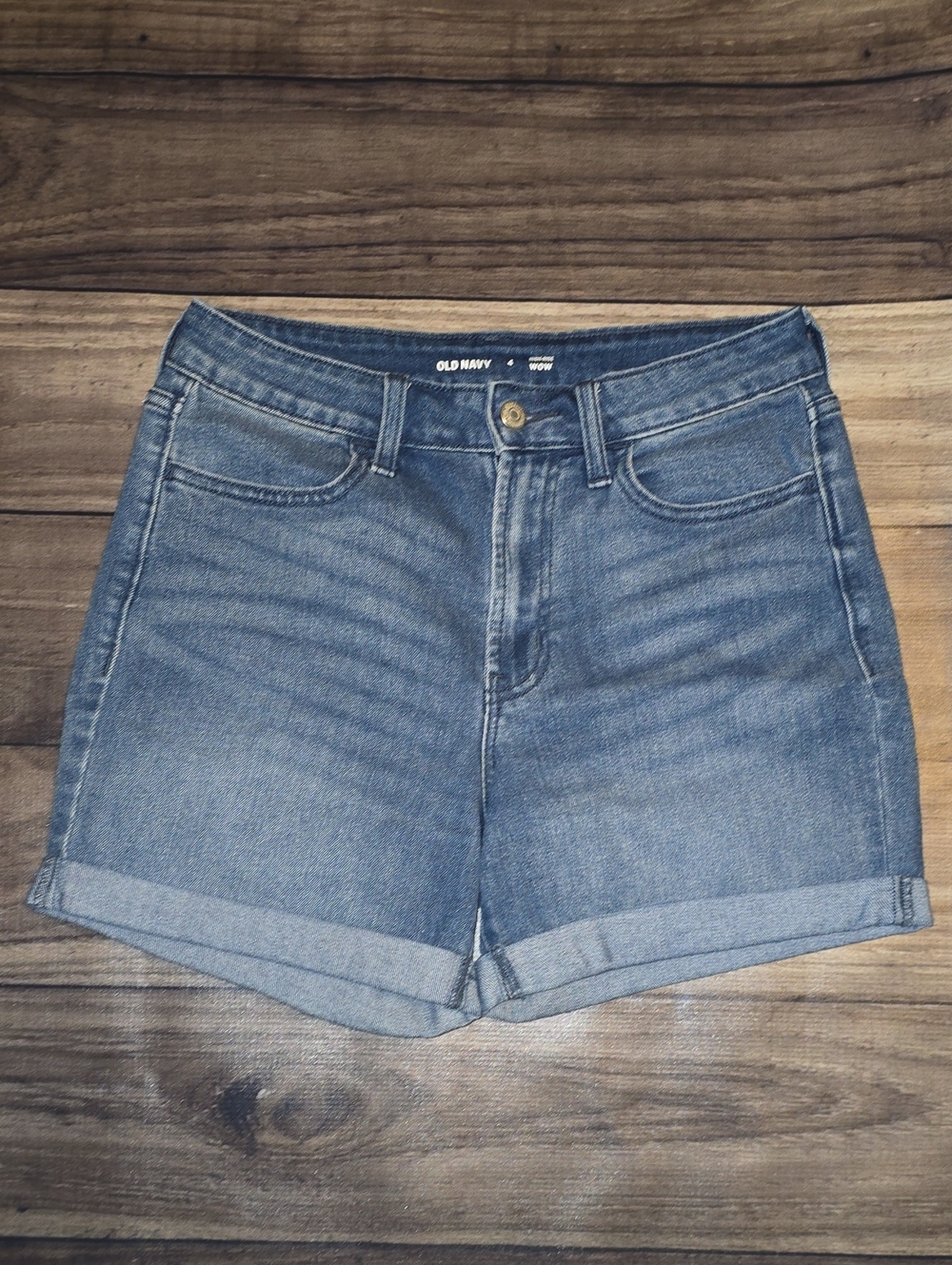 Old Navy Blue Cuffed Denim Shorts